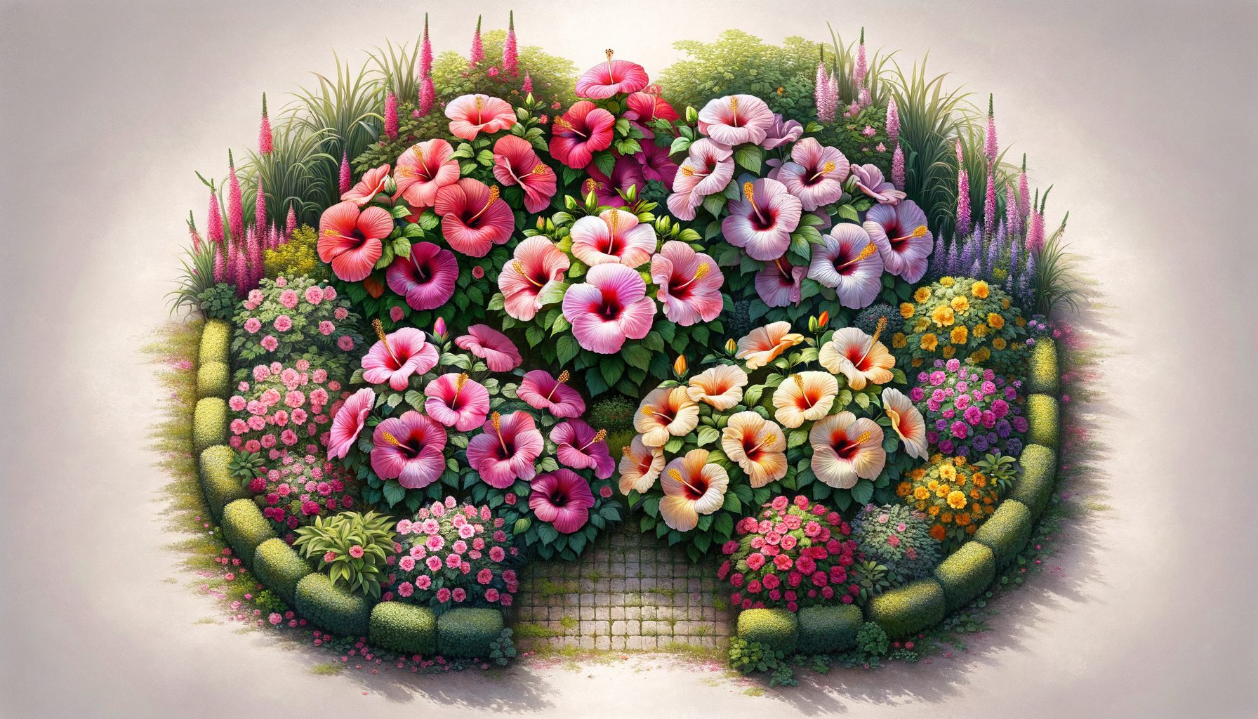 Tips voor het combineren van Hibiscus planten in borders en bloembedden