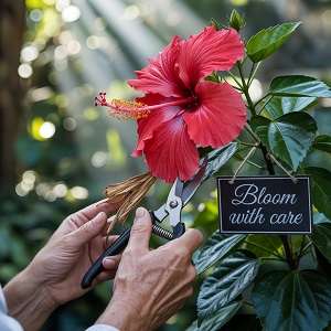 Snoeien van een hibiscus